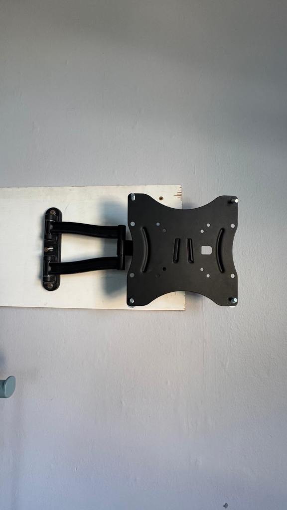 Sturdy Adjustable Black Metal TV Wall Mount