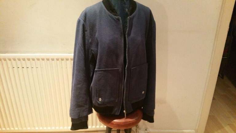  Rare Vintage 90's Designer BALENCIAGA PARIS Stylish Wool & Silk Warm Bomber Jacket. Size : 54 ( S )