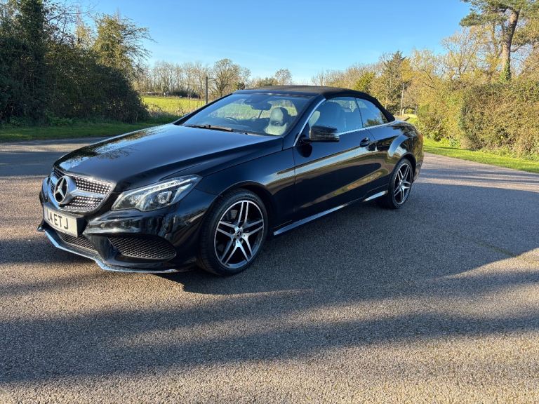 Mercedes Benz e220 convertible amg black, fsh, Ulez, 