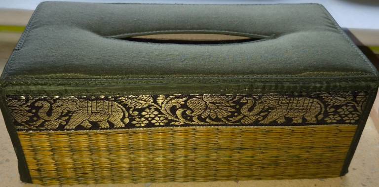 Handmade Stylish Reed Tissue Box Cover Case