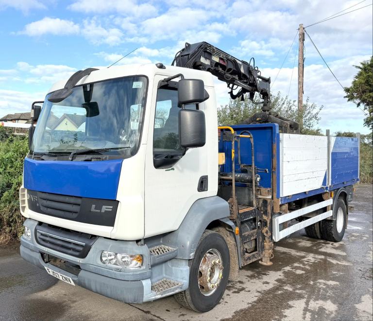 2007 DAF LF55.220 ATLAS TLC 85.2 CRANE BRICKGRAB DOUBLE DROPSIDE SPRINGS 15 TON