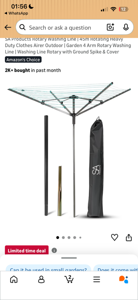 Rotary washing line 