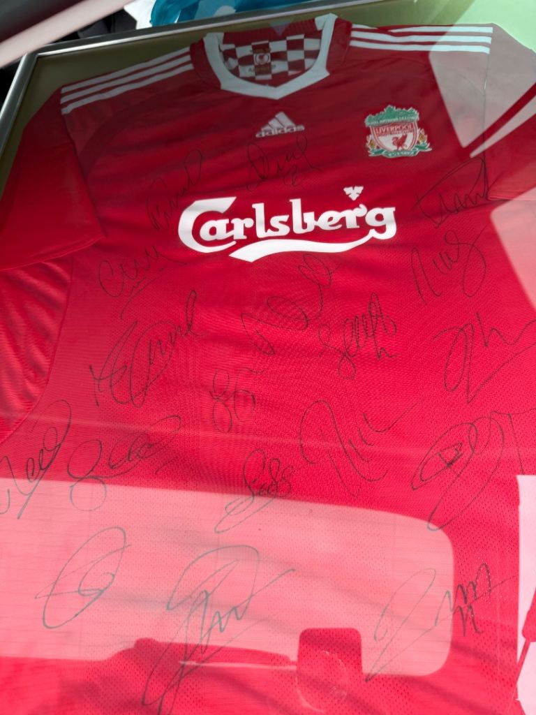 Liverpool signed shirt 