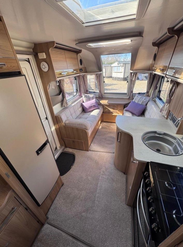 Bailey Unicorn Vigo Touring Caravan Island bed.