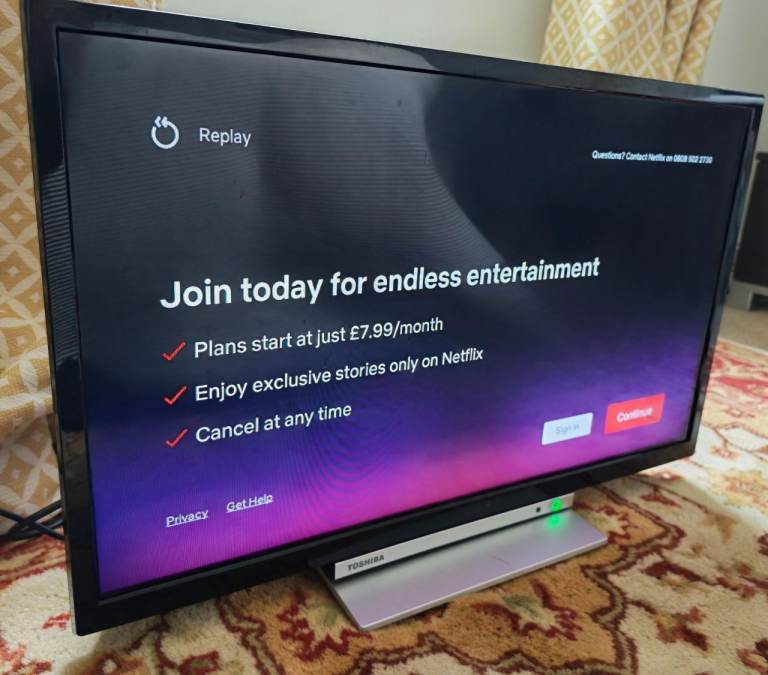 Toshiba 23inch smart TV with built in Dvd player