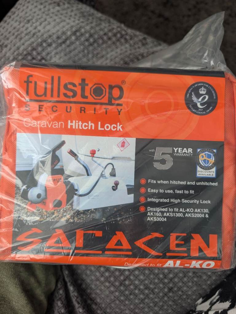 Brand new sealed Saracen caravan ALKO hitchlock 