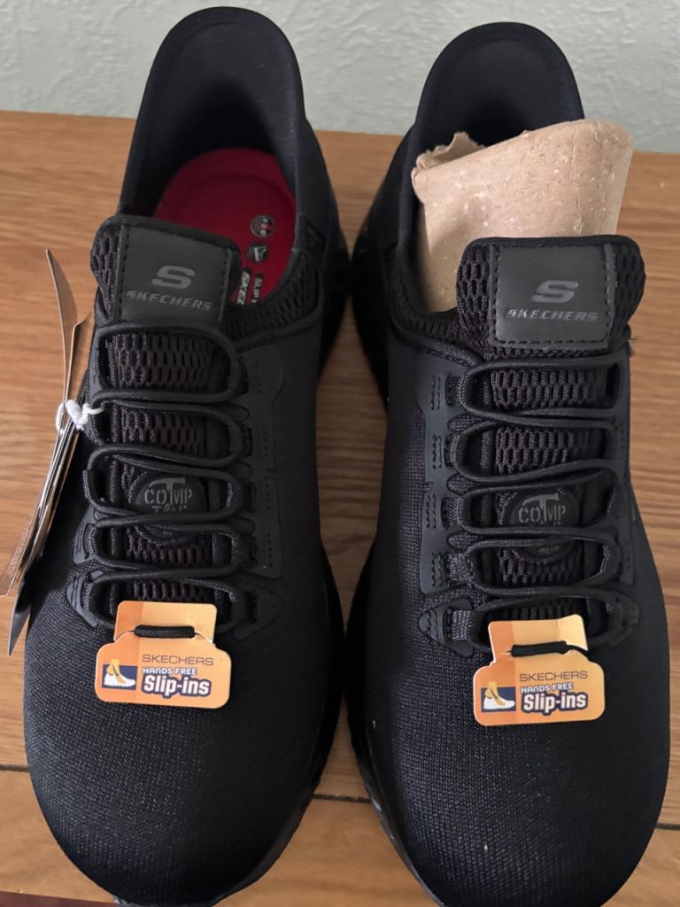 Skechers safety trainers Hands Free Slip-ins Work Footwear - Black, New with Tags