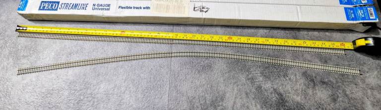 Peco SL-302 N Gauge track Code 80 Concrete Sleeper Nickel Silver x25