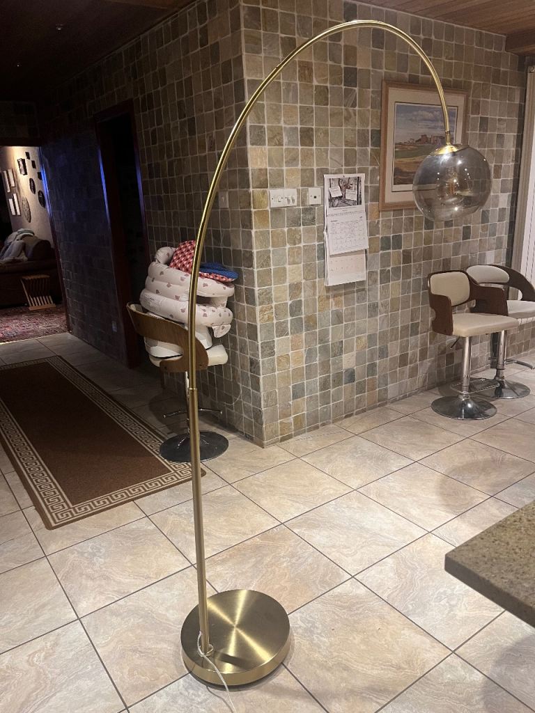 West Elm Overarching Acrylic Shade Floor Lamp (193cm)