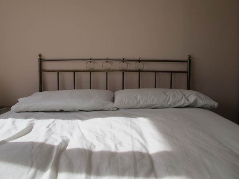 Headboard(4' 6") for Double Bed in Brass Metal Tubular Design