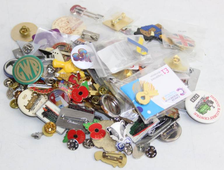 Job Lot Collection Bundle Assorted New/Vintage Badges - Enamel/Pin Badges/etc.