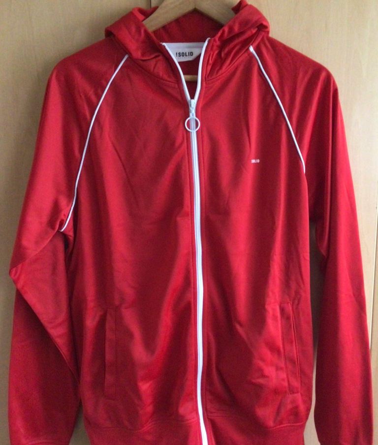 image for RED SOLID SPORT CARDIGAN SIZE (M) ** STILL AVAILABLE **