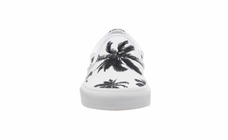 Vans Classic Slip On Shoes Palm Print White 