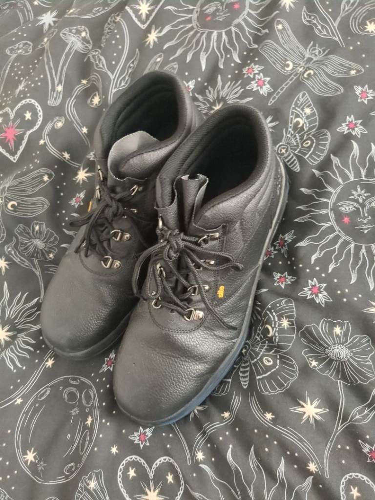 Site Steel Toecap Black Leather Work Boots Size 11 UK– Good Condition