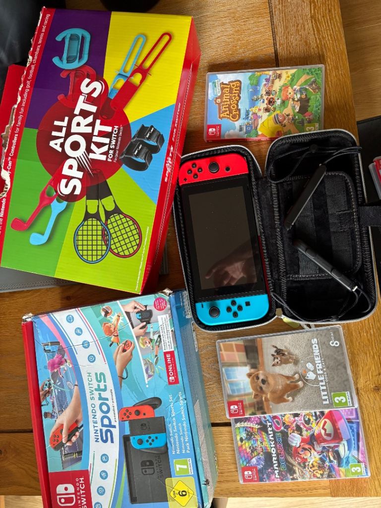 SOLD ———-Nintendo Switch Bundle (like new)