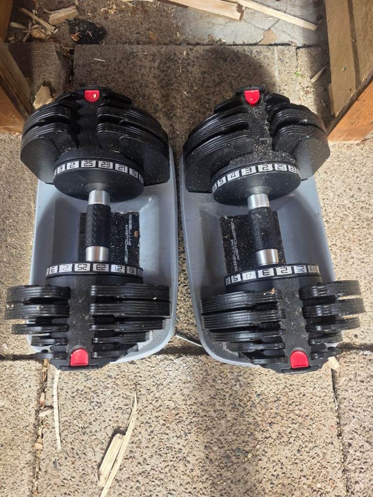 25kg adjustable dumbell ×2 