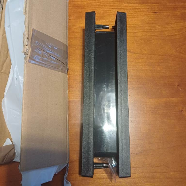 12" UPVC Door Letterbox/Letter Plate - Black - Fits Midrail 40mm - 80mm