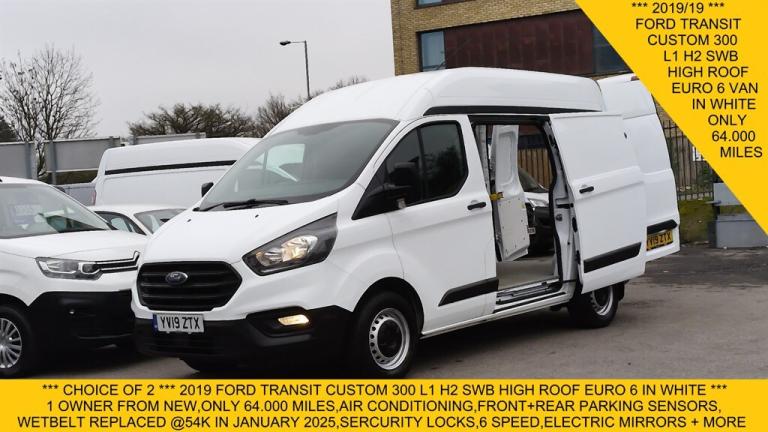 2019 Ford Transit Custom 300 L1H2 SWB HIGH ROOF WITH ONLY 64.000 MILES,AIR CONDITIONING,PARKING S...
