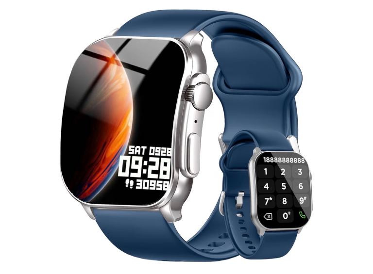 New Smartwatch with Blue Strap – Fitness Tracker