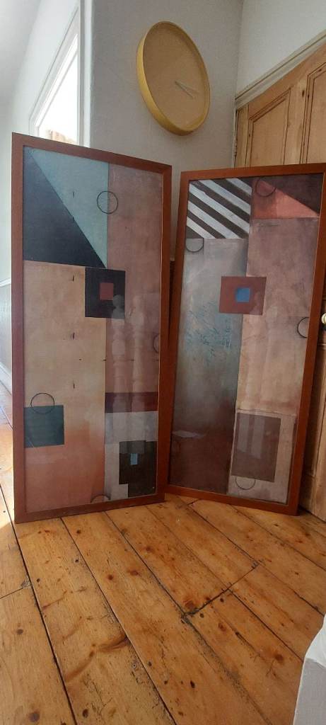 Large wall framed art - 2 pieces 