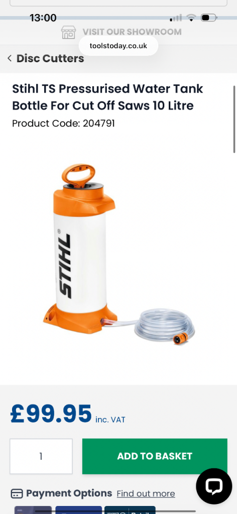 Stihl dust suppression bottle