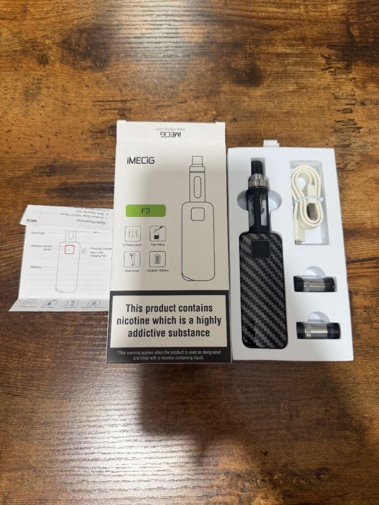 IMECIG F3 Vape Kit – Black, Good Condition
