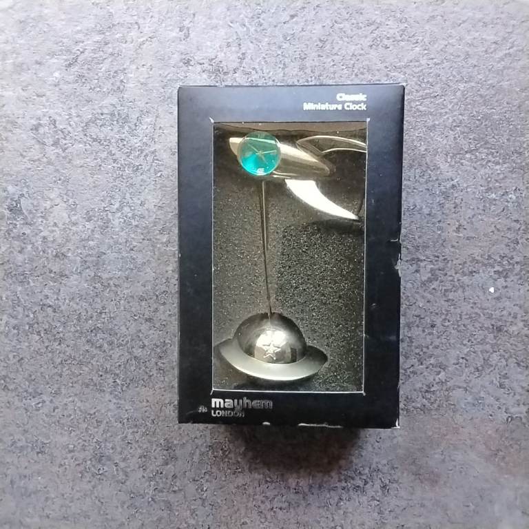 Mayhem Miniature Clock – Classic Design, New in Box