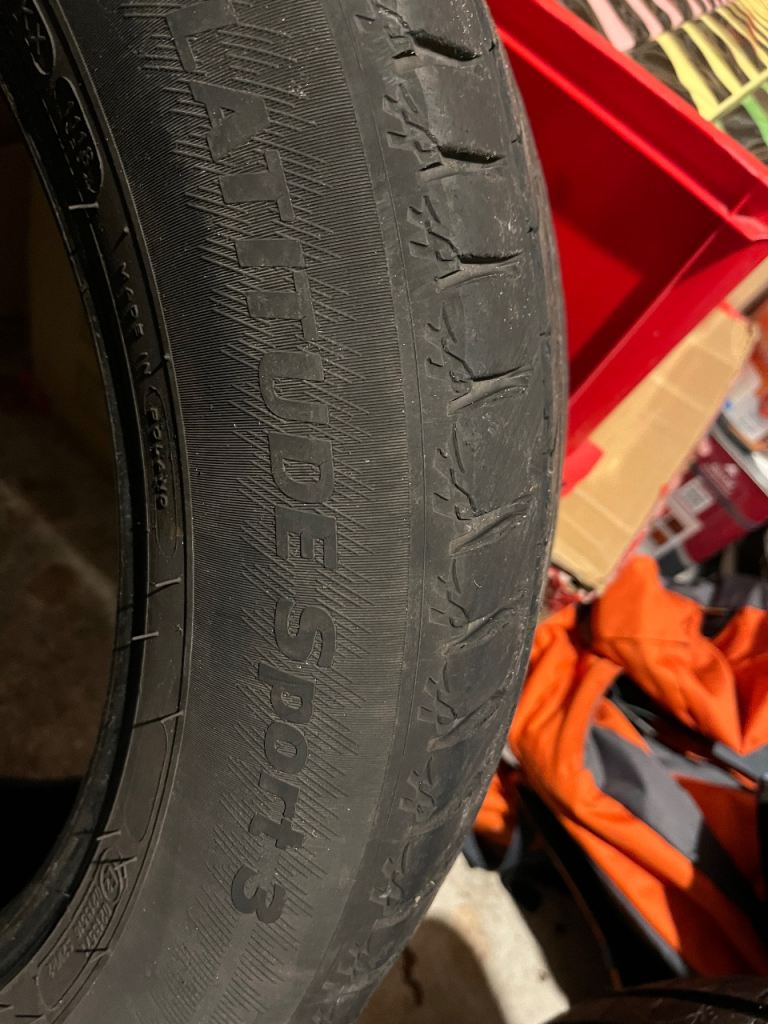 A pair of 235 55 19 Michelin Latitude 3 tyres
