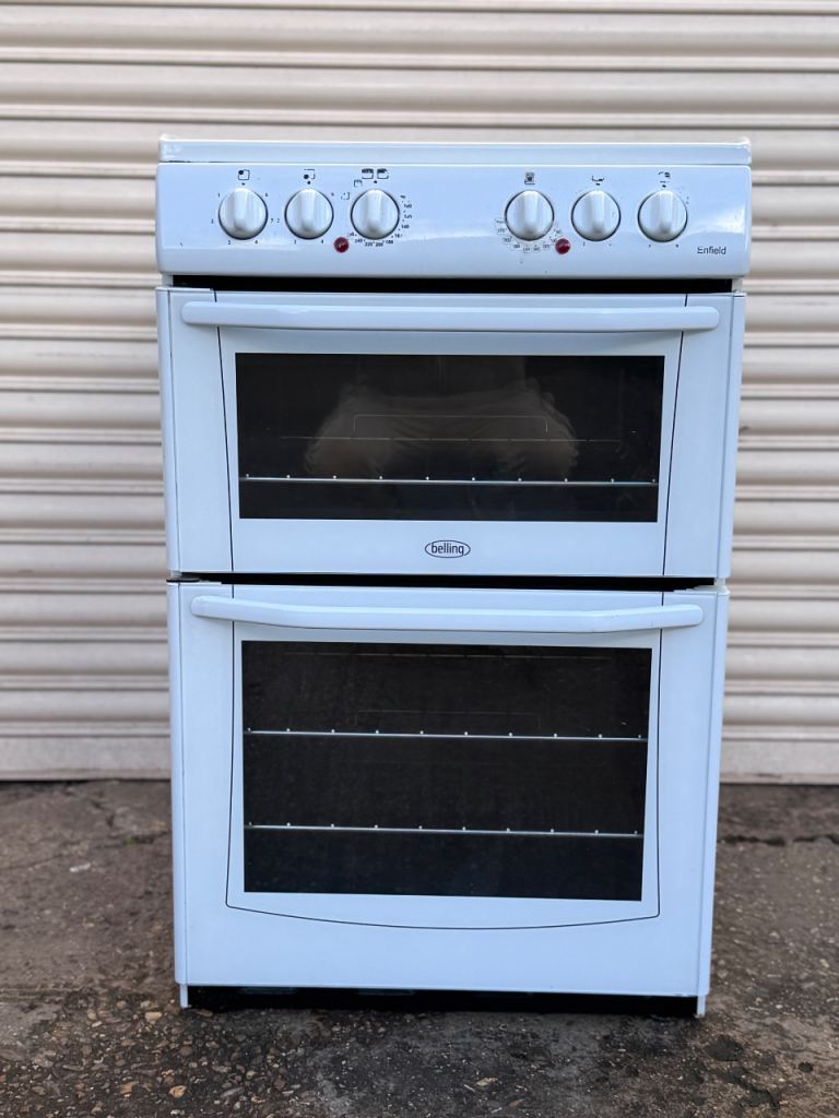 Belling electric cooker 55cm ceramic double oven 3 months warranty