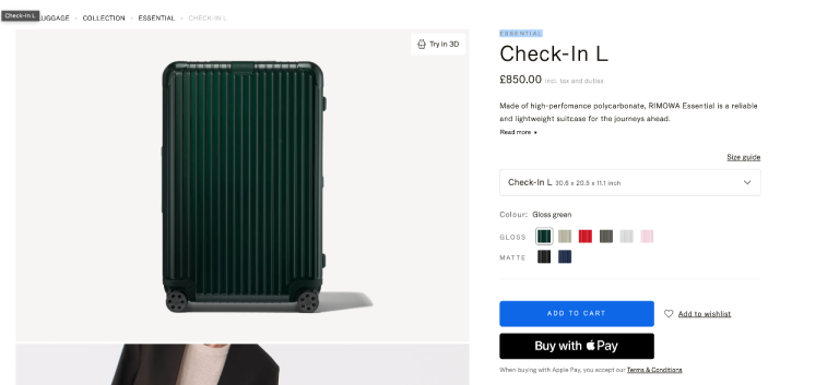 Rimowa ESSENTIAL Check-In L Green