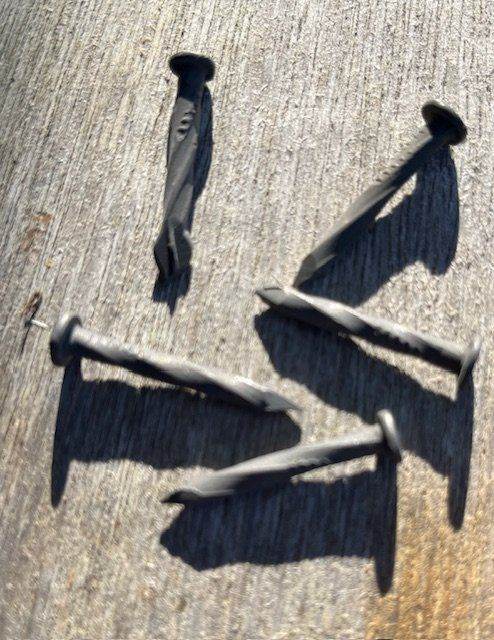 30mm Square Twist Nails Sheradised