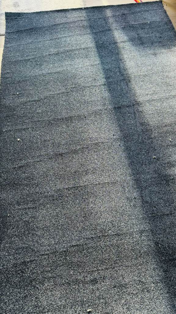 Brand New Carpet Remnant off-cut piece – Blue with Felt Backing – 480 x 116cm – £50