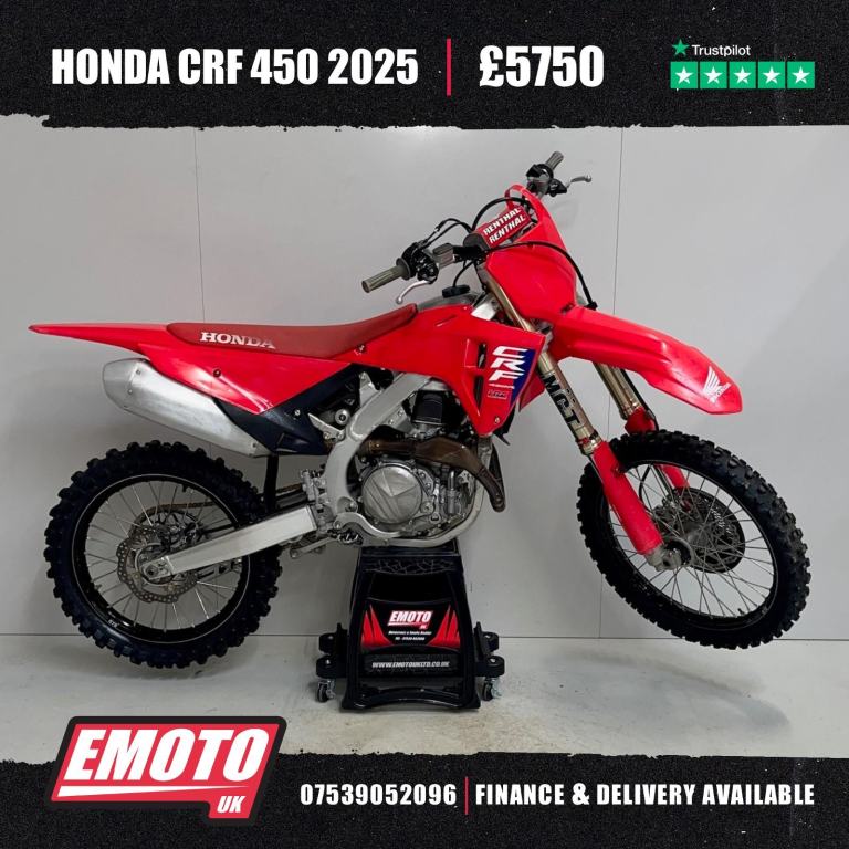HONDA CRF 450 2025 Motocross Bike 450cc @EmotoUK - Finance Available