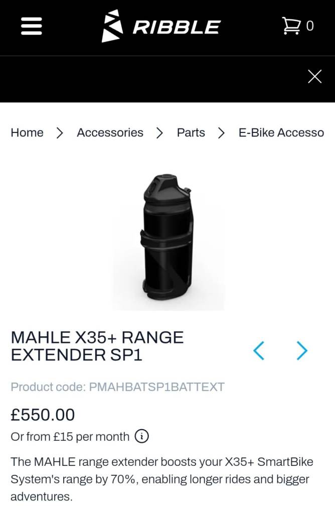 Ribble E-Bike Additional Battery