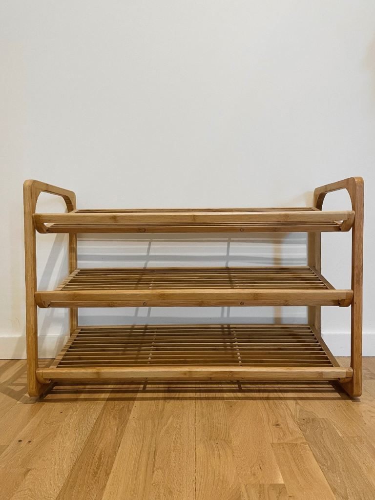 Habitat Belem bamboo 3 Shelf Shoe Storage Rack - Natural