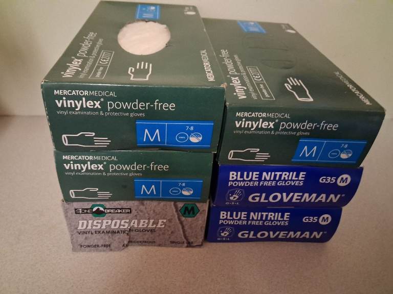 New Mercator Medical Vinylex Powder-Free Vinyl Gloves - Medium