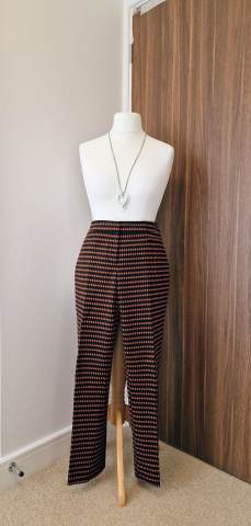 hobbs cigarette trousers HOBBS Geo Diamond Print Trousers Sz 12 🔸 Luxury Black & Orange Cigarette  Pants | in Peterborough, Cambridgeshire