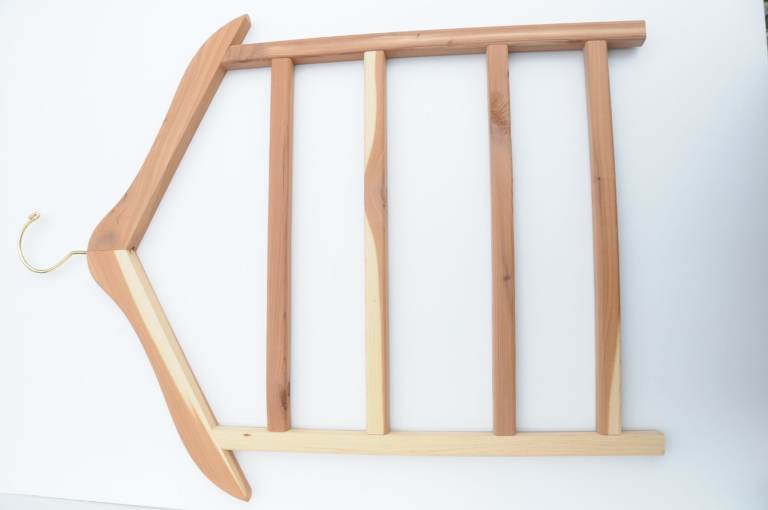 Rustic Wooden Ladder Trouser Tidy Four Rungs Space Saving Design Classic Storage Unused