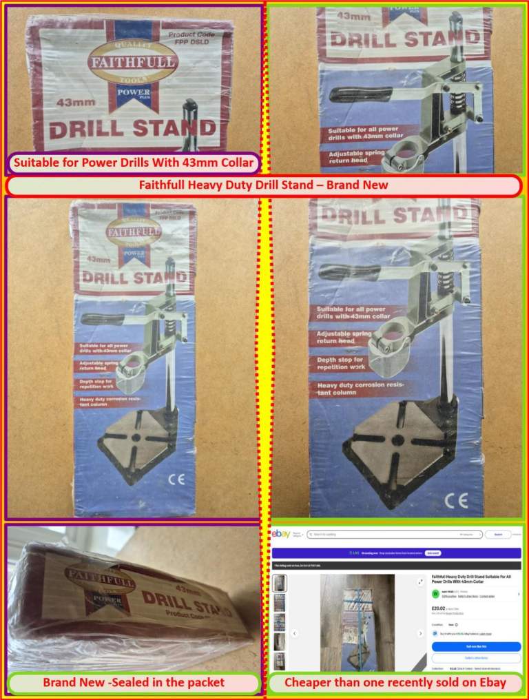 Faithfull Heavy Duty Drill Stand – Brand New