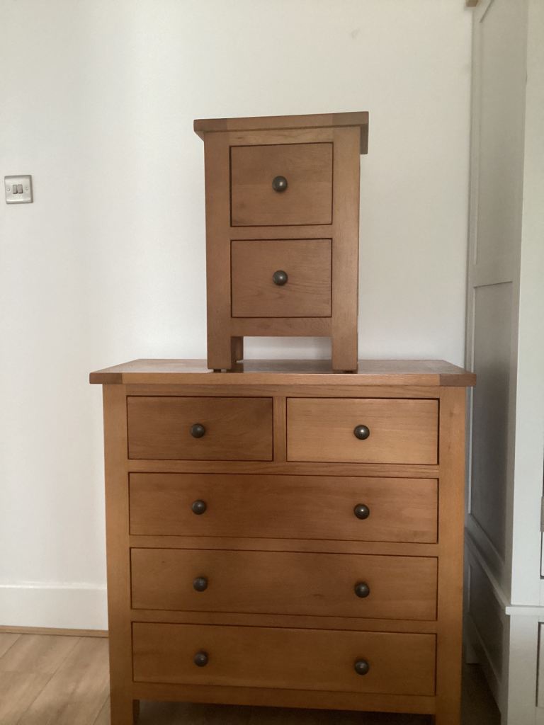 Chest of draws and bedside table 