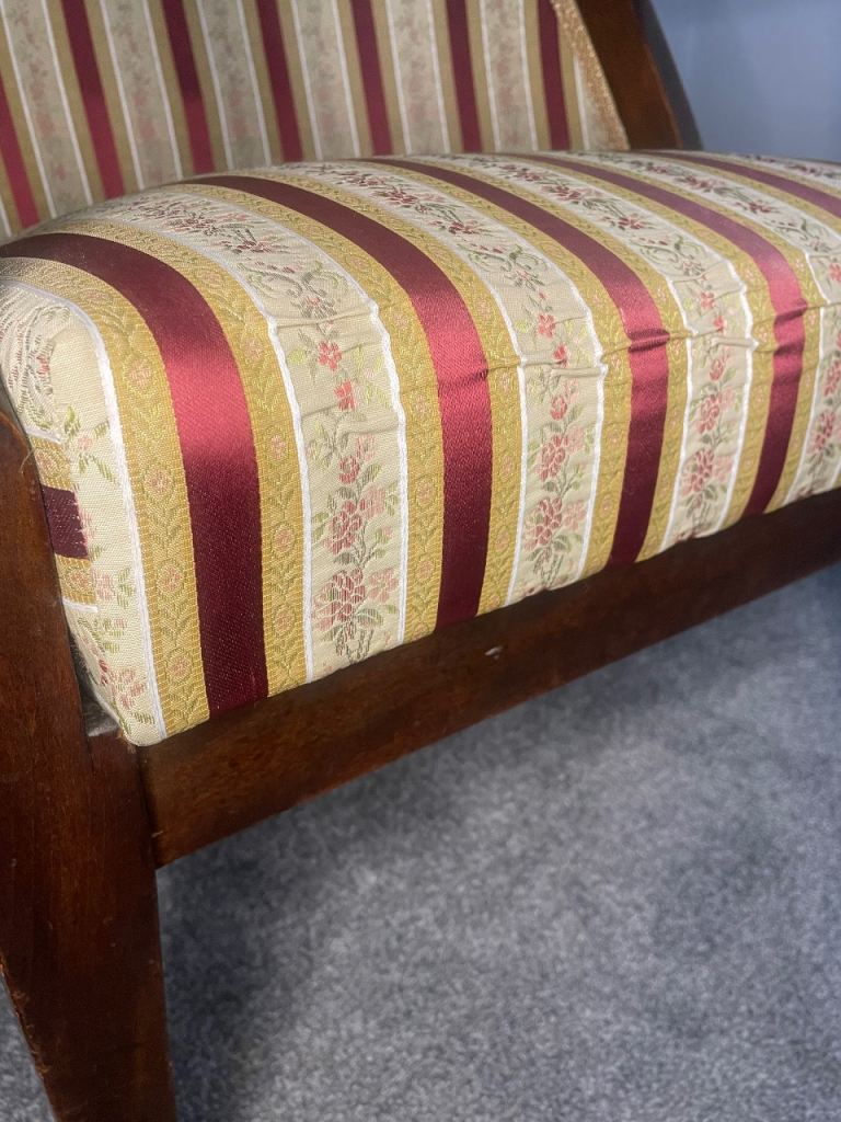 Antique Highback armchair - Recently Re-upholstered 