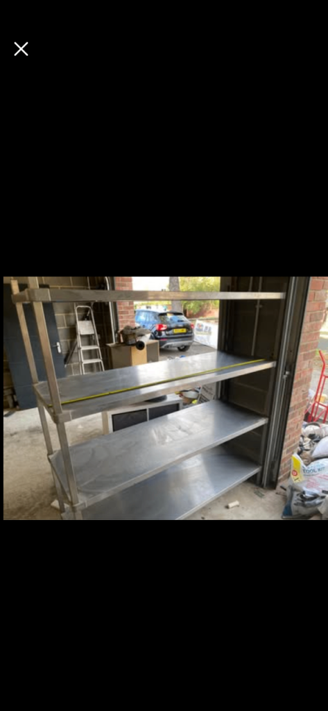 4 shelf stainless steel work top/table