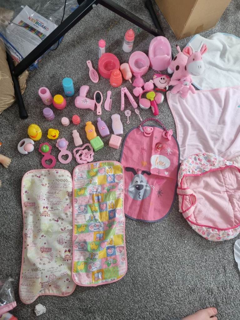 Bundle of Baby Doll Accessories and 