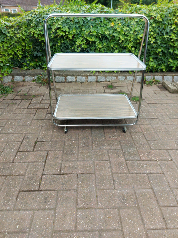 Vintage foldable hostess trolley 