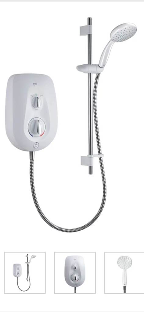 Mira Go white electric shower 8.5kw