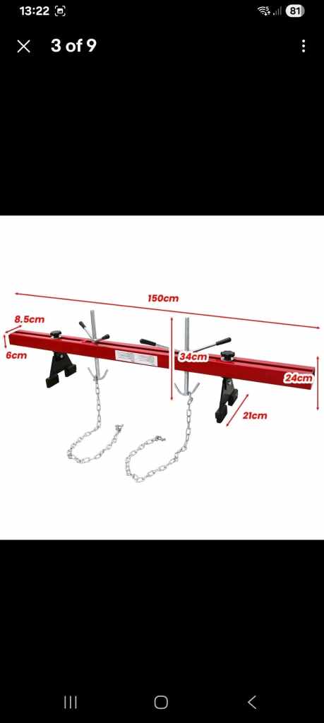 Engine Support Bar Cross Beam Hoist –  Red