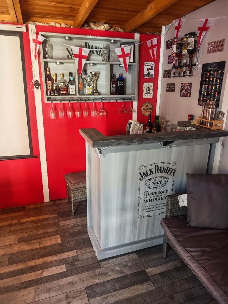 Jack Daniels Themed Home Bar & Wall Unit