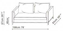 URGENT - needs to go by 12-march - Camerich Crescent Narrow Two-seat Sofa - LUXE-04 ("Ink" colour)