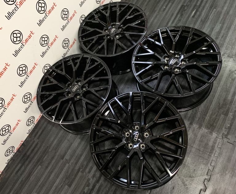 BRAND NEW 19" 20" 21" AUDI R8 STYLE ALLOY WHEELS - GLOSS BLACK - 5 X 112