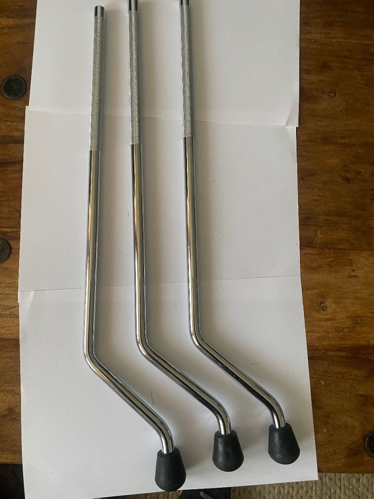 Set of 3 floor tom legs , thick diameter DW Etc